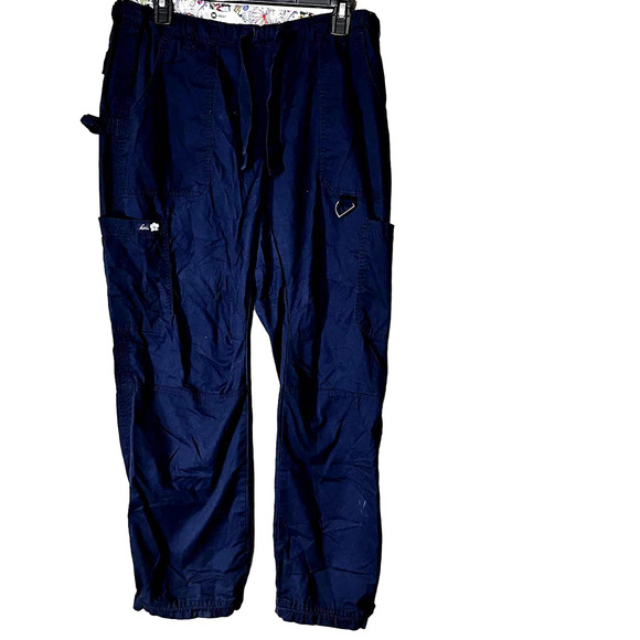 koi Pants - Koi Scrub Pants Womens Cargo Ankle Cinch Lindsey Black Joggers Nurse Sz M